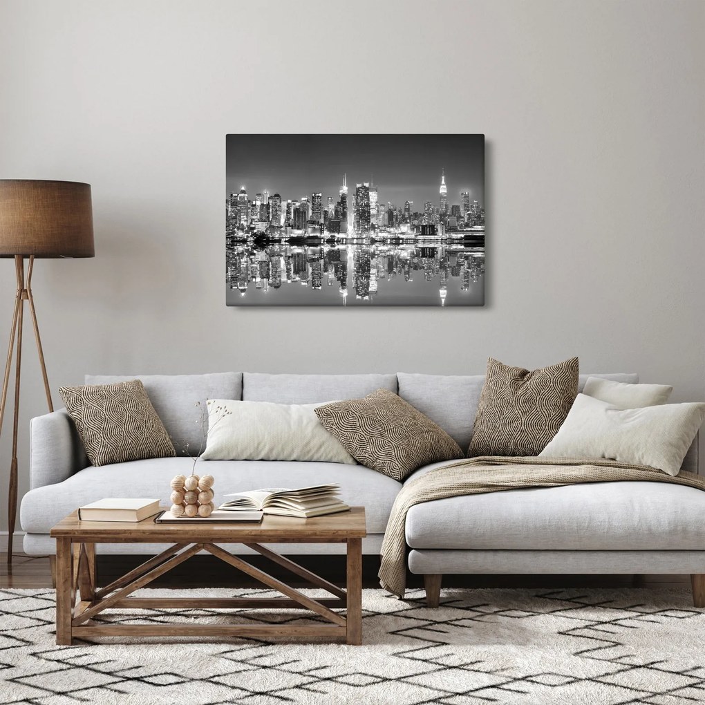 Obraz - New York, čiernobiely (90x60 cm)