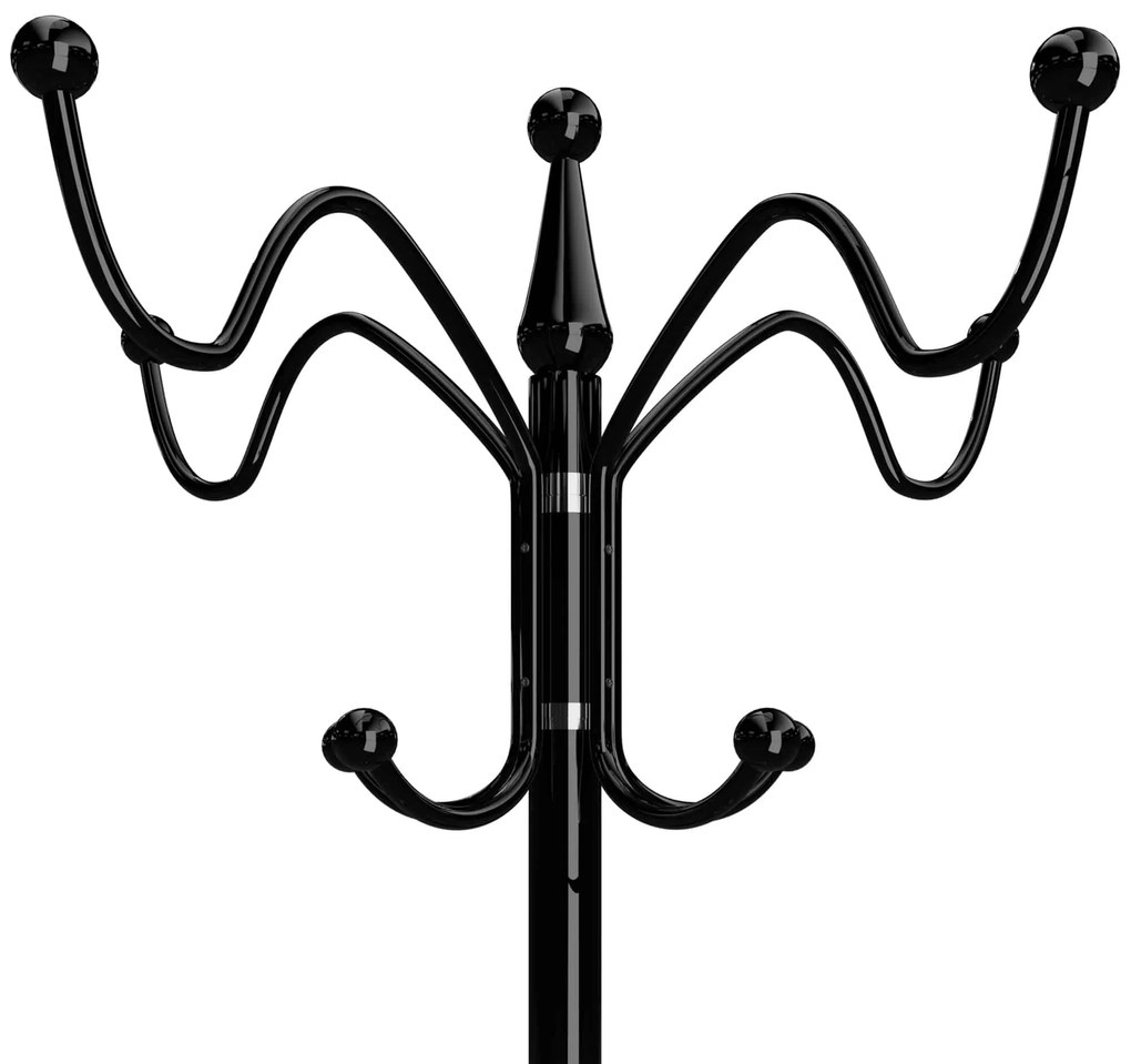 Casaria Stojanový vešiak TENZY s mramorovým podstavcom, 37x173cm, čierna
