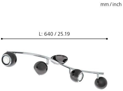 EGLO 31008 - LED Bodové svietidlo BIMEDA 4xGU10/3W LED