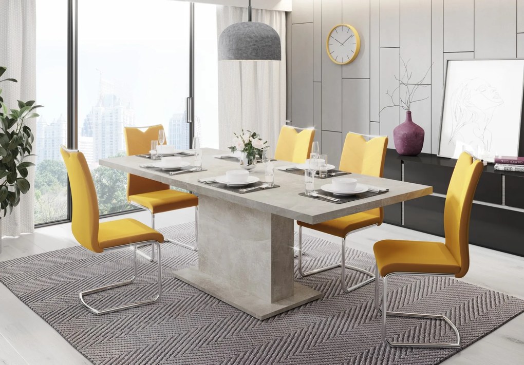 Jedálenský rozkladací stôl Giant 160/200 cm betón