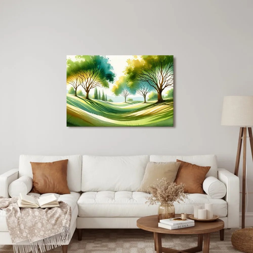 Obraz krajina so stromami