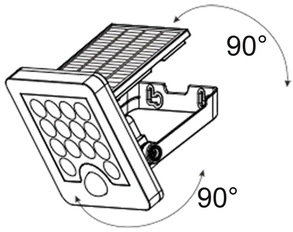 TOP LIGHT Svetlo nástenné Heleon PIR S, Čierna