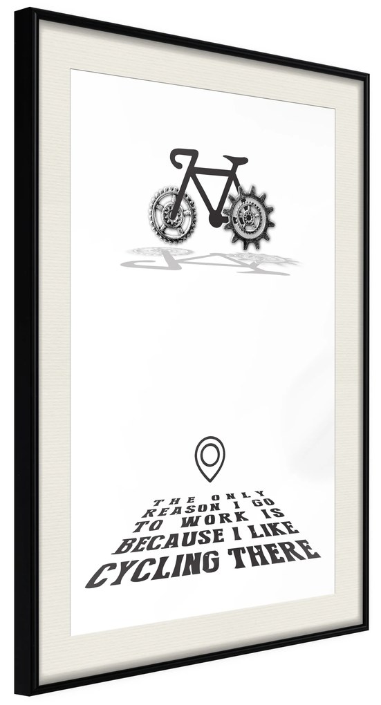 Artgeist Plagát - I like Cycling [Poster] Veľkosť: 30x45, Verzia: Čierny rám s passe-partout