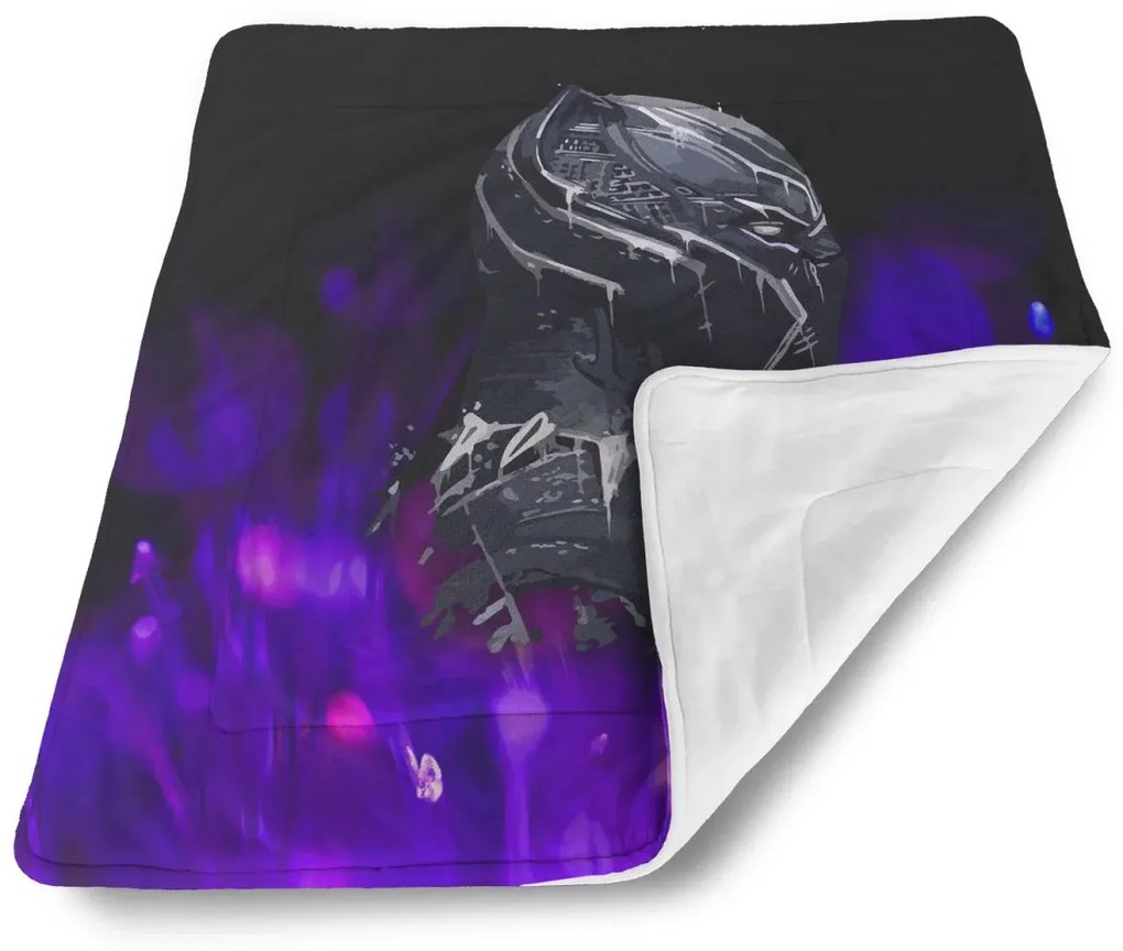 Sablio Deka pre bábätko BLACK PANTHER Fialová luminiscencia - 90x120 cm
