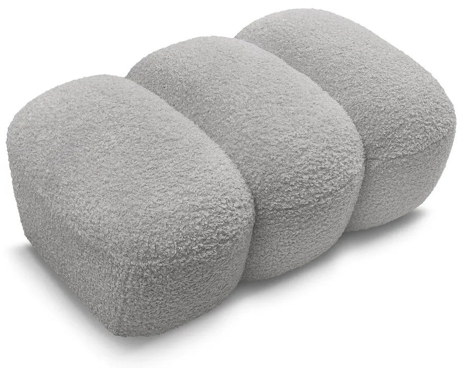 Svetlosivá podnožka z textílie buklé Hippolyte – Bobochic Paris