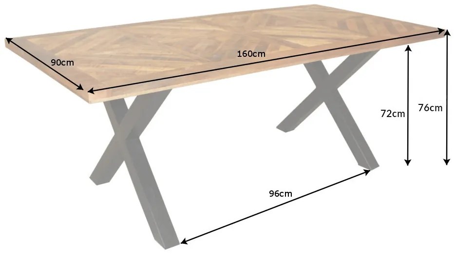 Jedálenský stôl Infinity Home 160cm natural mango