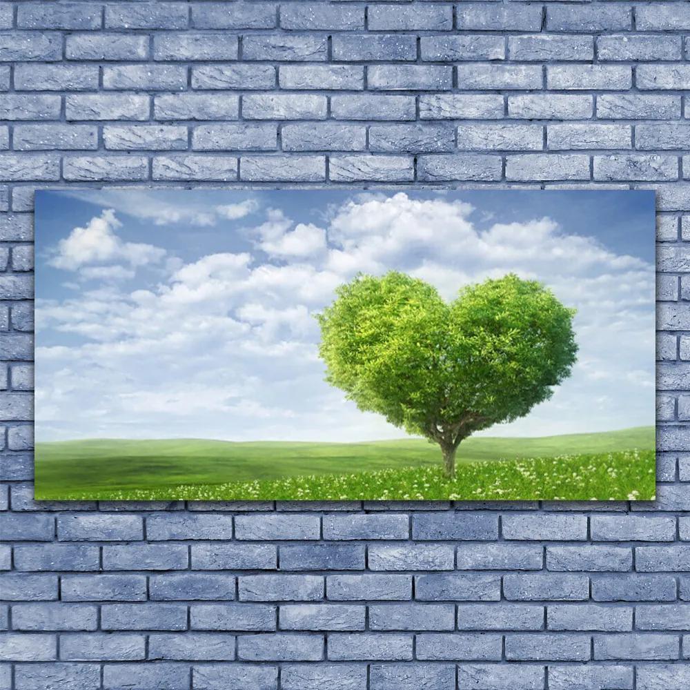 Obraz plexi Strom srdce príroda 120x60 cm