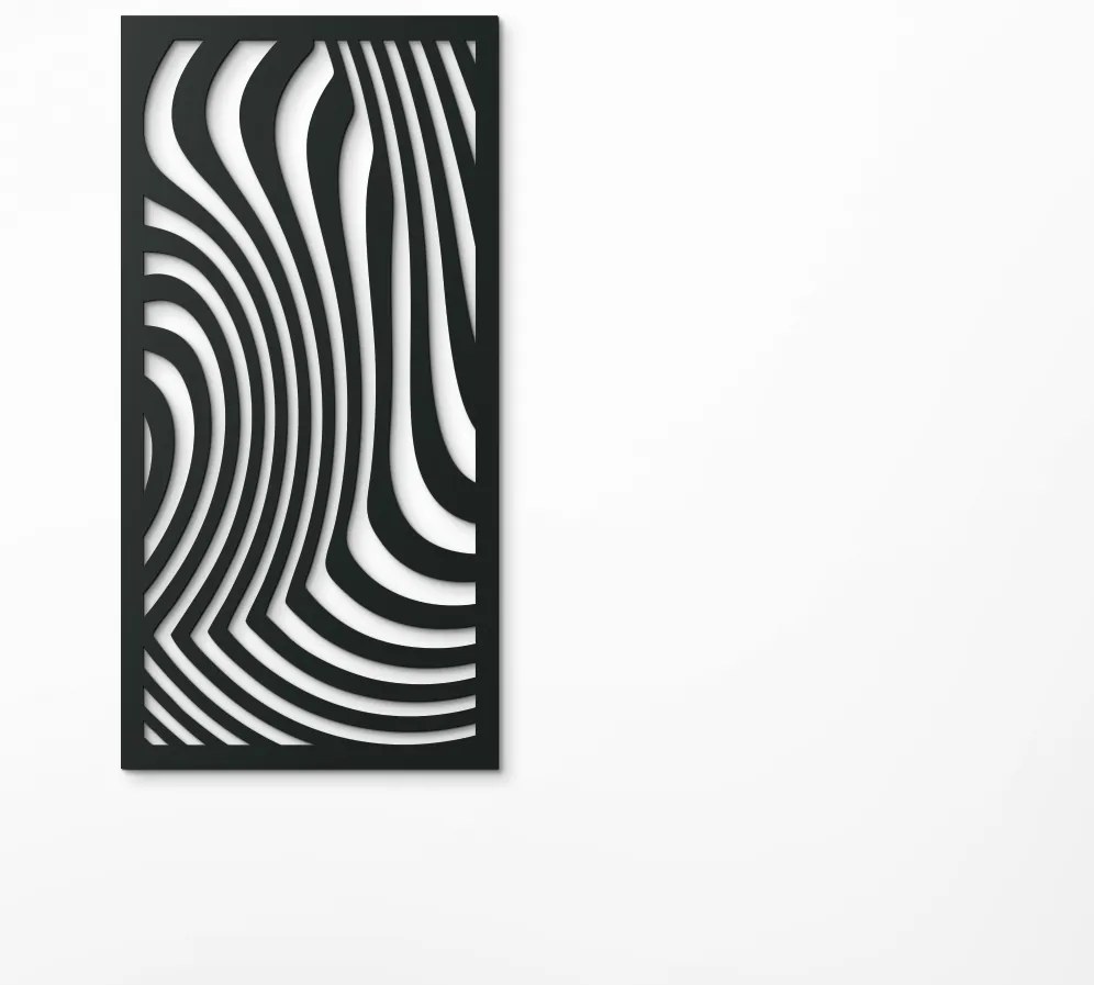drevko Minimalistický obraz Vzor zebry Rozmer obrazu: 44,5 x 22 cm, Farba dekorácie: Čierna