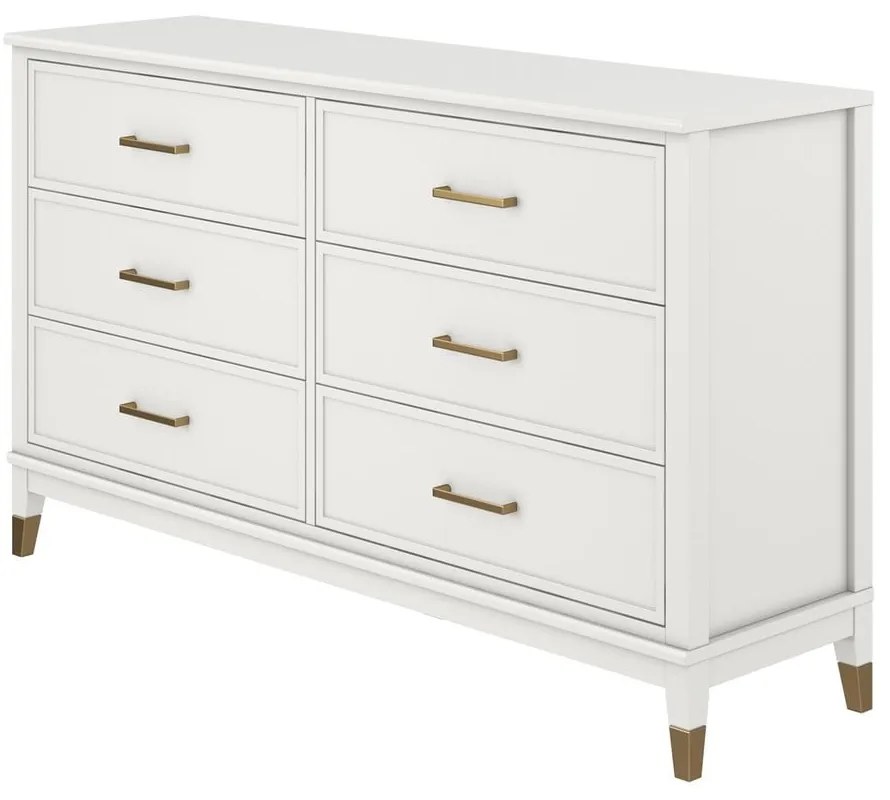 Biela komoda CosmoLiving by Cosmopolitan Westerleigh, 144 x 85 cm