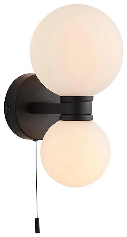 Endon 93523 - Kúpeľňové nástenné svietidlo PULSA 2xG9/3W/230V IP44 čierna