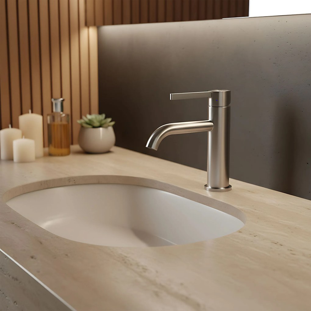 Rea Foster, umývadlová batéria h-180, brúsená oceľ, REA-B6323