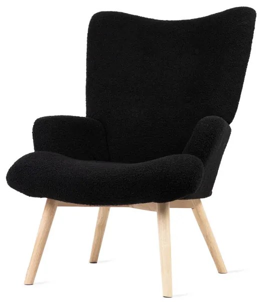 Kreslo MOSS TEDDY BOUCLE čierne ALL 830599