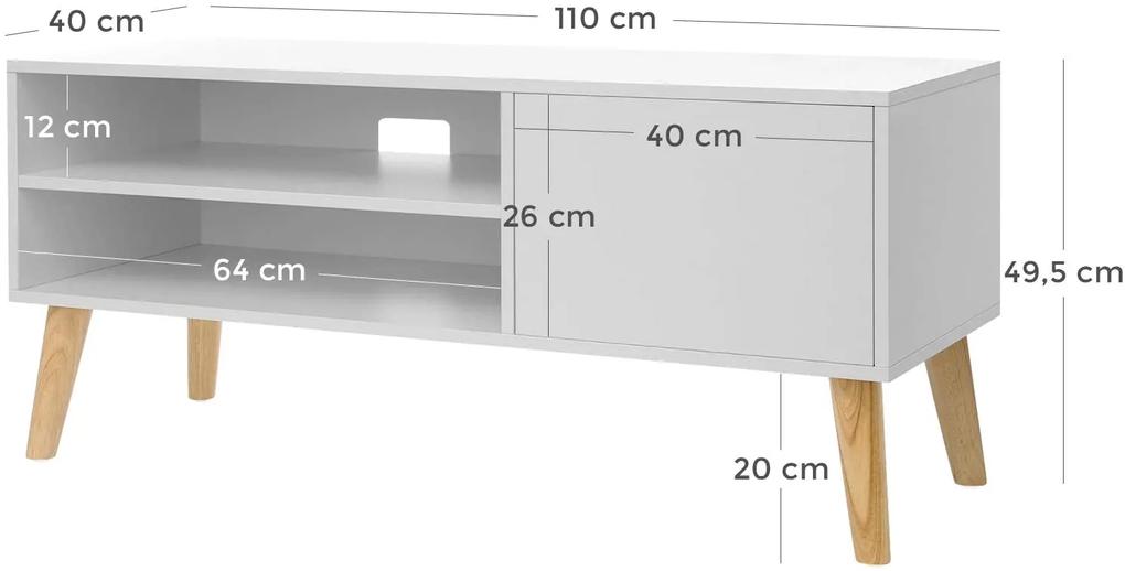 SONGMICS Televízny stolík škandinávsky dizajn 110 cm
