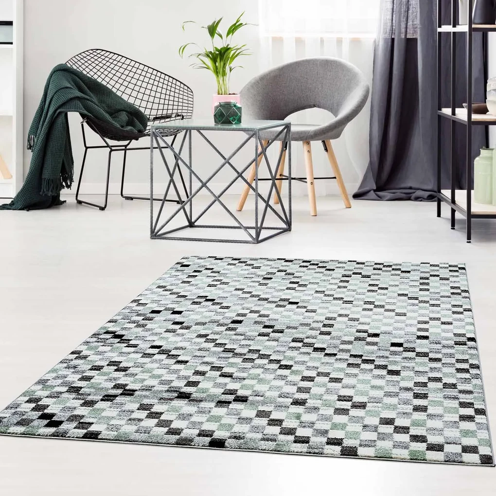 Dekorstudio Moderný koberec MODA SOFT sivo zelený 1141 Rozmer koberca: 140x200cm