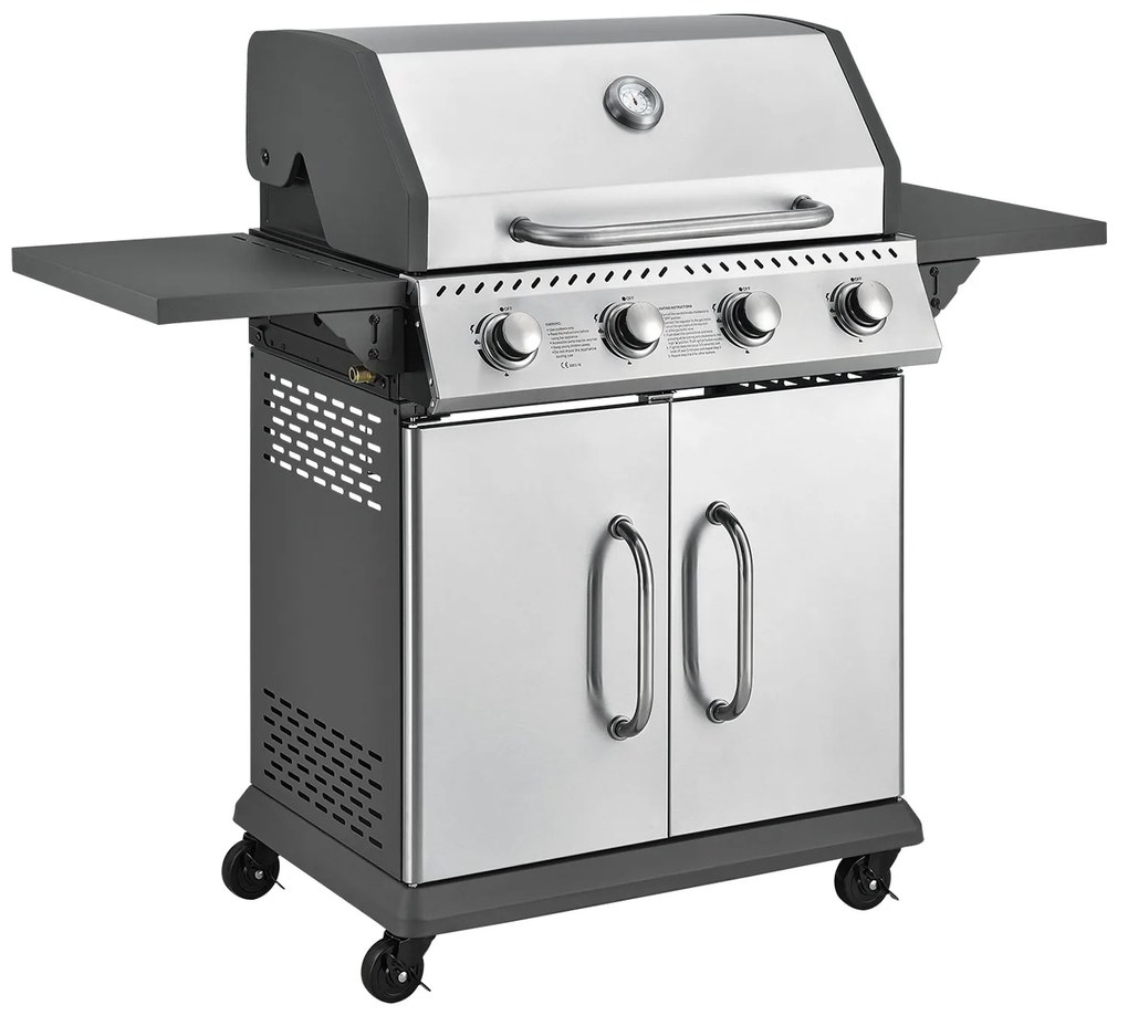 Juskys BBQ plynový gril Kansas so 4 horákmi