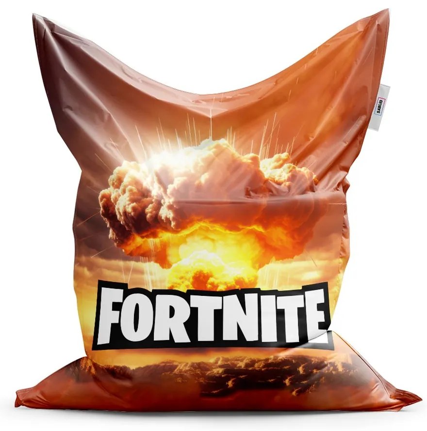 Sedací vak Classic Fortnite explózia, oranžová