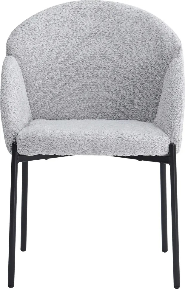 Jedálenská stolička Felicita, svetlo šedá štruktúrovaná látka