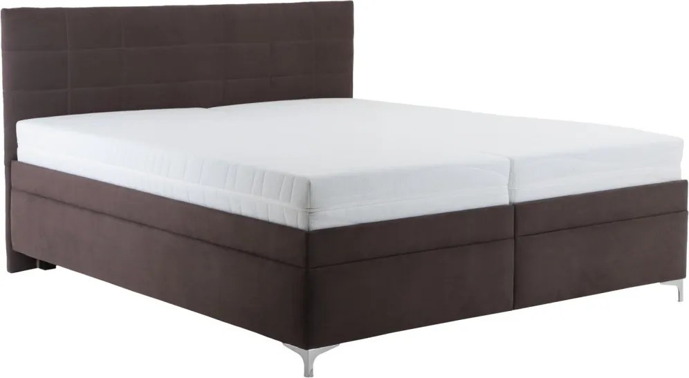 Posteľ Izolda 180x200 cm, hnedá látka