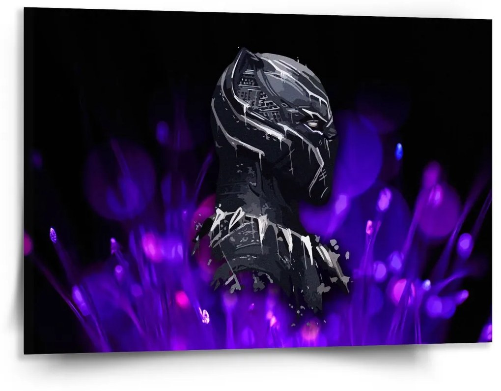 Sablio Obraz BLACK PANTHER Fialová luminiscencia - 150x110 cm