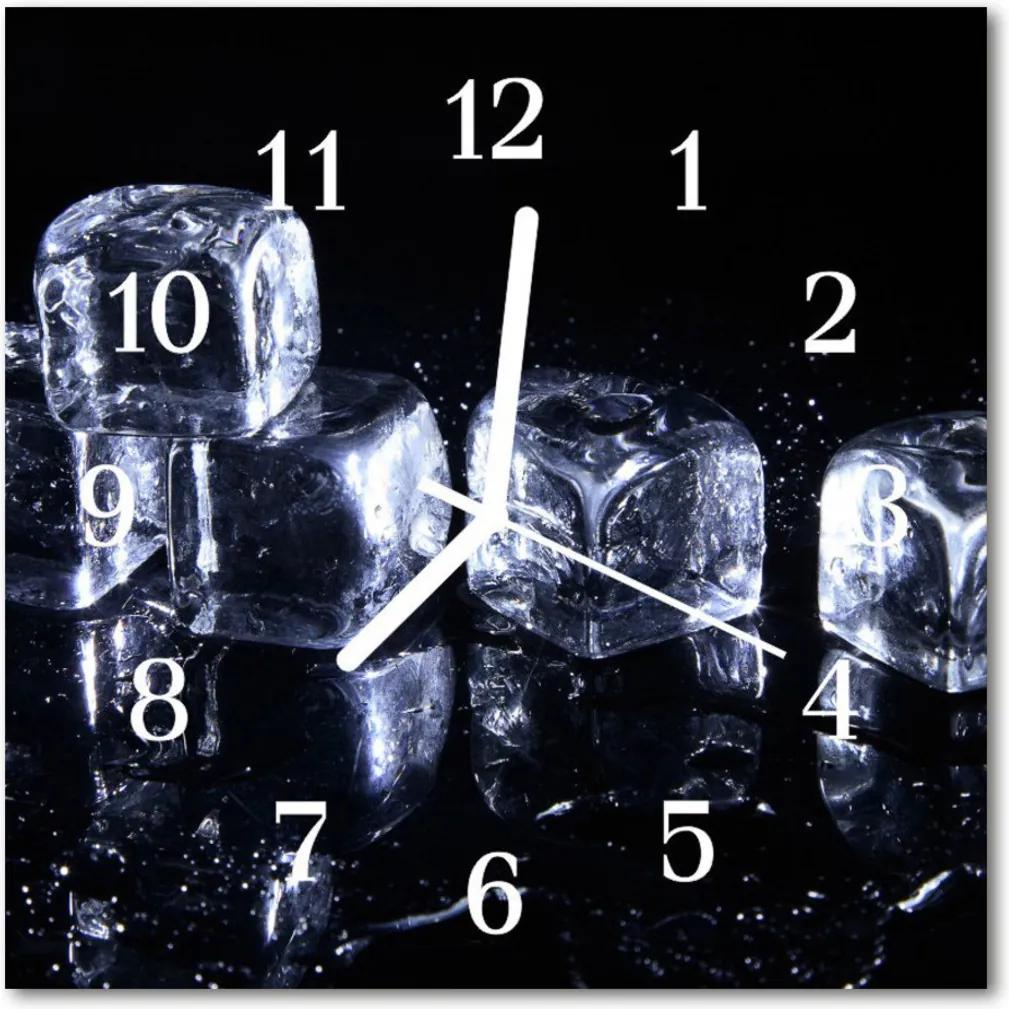 Sklenené hodiny štvorcové kocky ľadu | BIANO