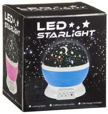 LED Star Light projektor nočnej oblohy - modrá