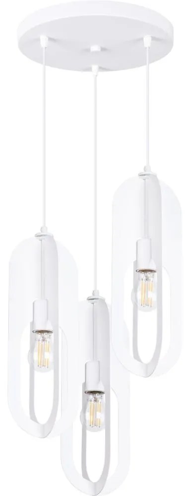 Sollux SL.1361 - Luster na lanku NICUS 3xE27/15W/230V biela