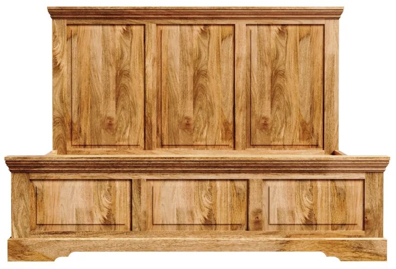 Posteľ Guru 160x200 indický masív mango Mango natural