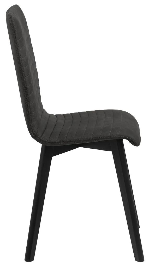 Dizajnová jedálenská stolička Alano, antracitová / čierna - Otvorené balenie - RP