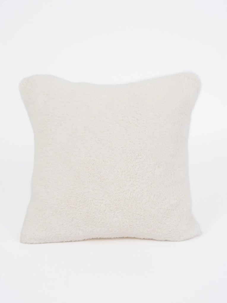 Baránková obliečka na vankúšik mikroplyš 40 × 40 cm – Teddy krémový