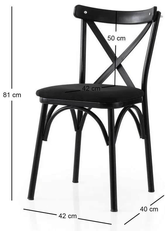 Sada jedálenských stoličiek Ekol Black and Black,2 ks