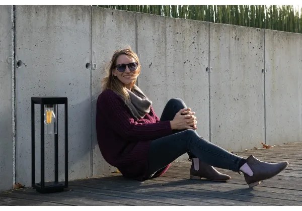 Kanlux 34984 - Vonkajšia lampa VIMO 1xE27/15W/230V 50 cm IP44 čierna