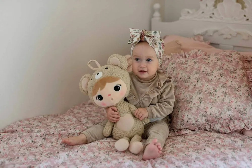 Mojkáčik medvedík béžový s menom Miki 50 cm