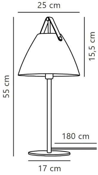 DFTP by Nordlux - Stolná lampa STRAP 1xE27/40W/230V čierna