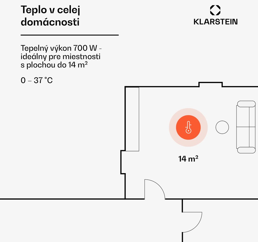 Klarstein Wonderwall Air Art Smart, infračervený ohrievač, 120 x 60 cm, 700 W, aplikácia, mandľový kvet