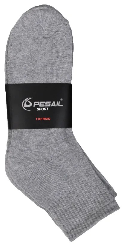 PESAIL® Športové ponožky POLOTERMO  3ks - sivé (vel. 35-38)