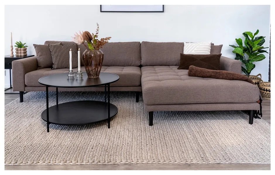 Čierny okrúhly konferenčný stolík s čiernou doskou ø 80 cm Vita – House Nordic