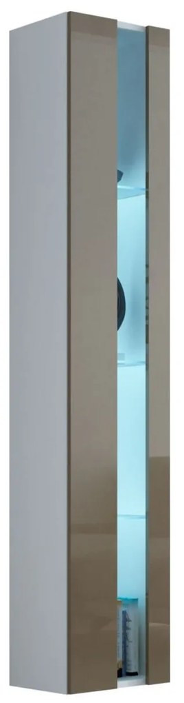 Vitrína 180 Zigo New, Osvetlenie: bez osvetlenia, Farby: čierny / wotan