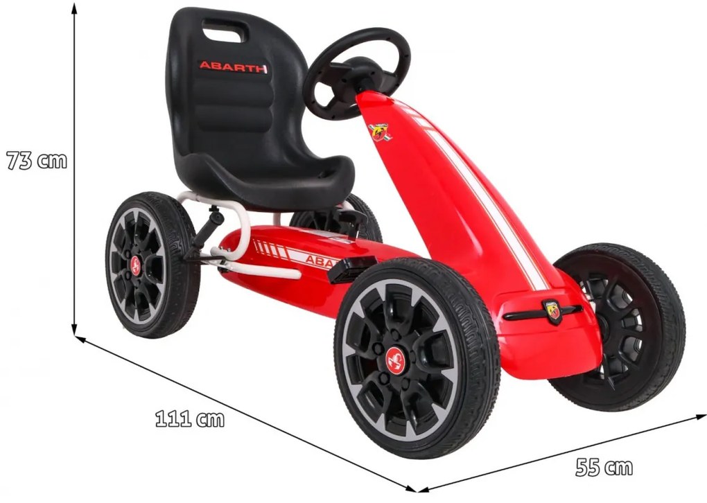 Motokára ABARTH PB9388A - červená