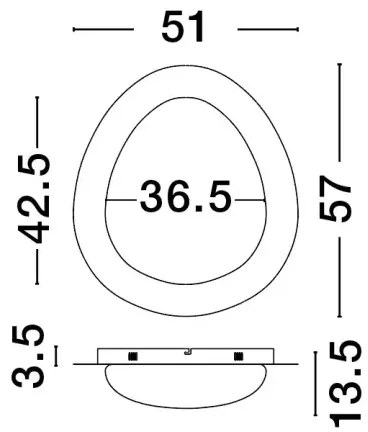 Dizajnové stropné svietidlo Nimbus 57