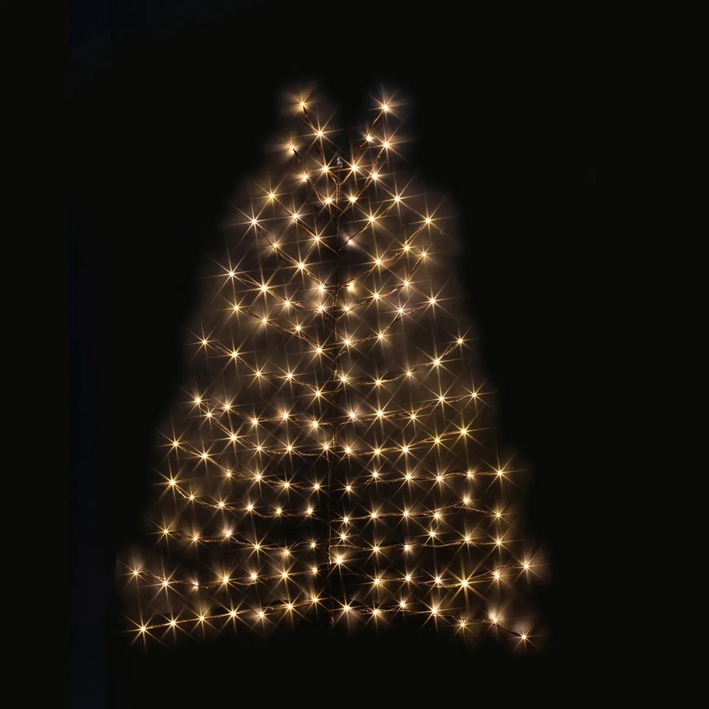 LED nástenný vianočný stromček ZIGGY, hnedý - viac veľkostí Veľkosť: S
