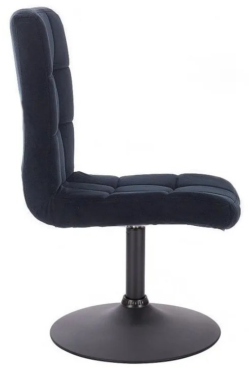LuxuryForm DESIGN Stolička TOLEDO VELUR na čiernom tanieri - čierna