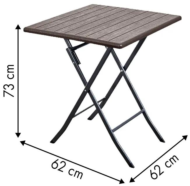 Záhradný konferenčný stolík 62 cm hnedý