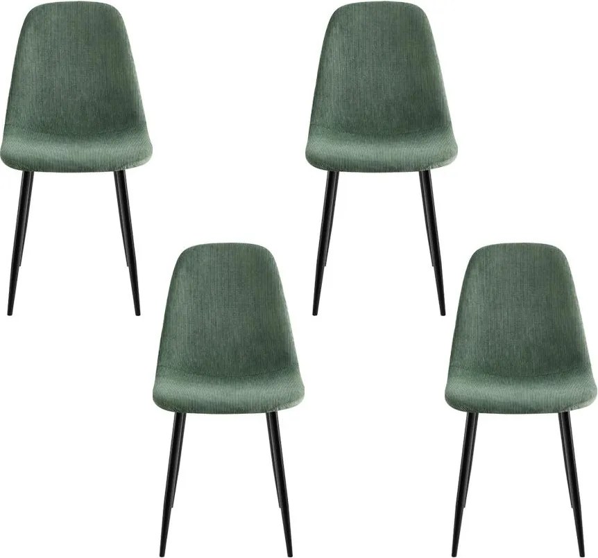 Set - 4 ks Jedálenská stolička AVENBERG RIVA zelená