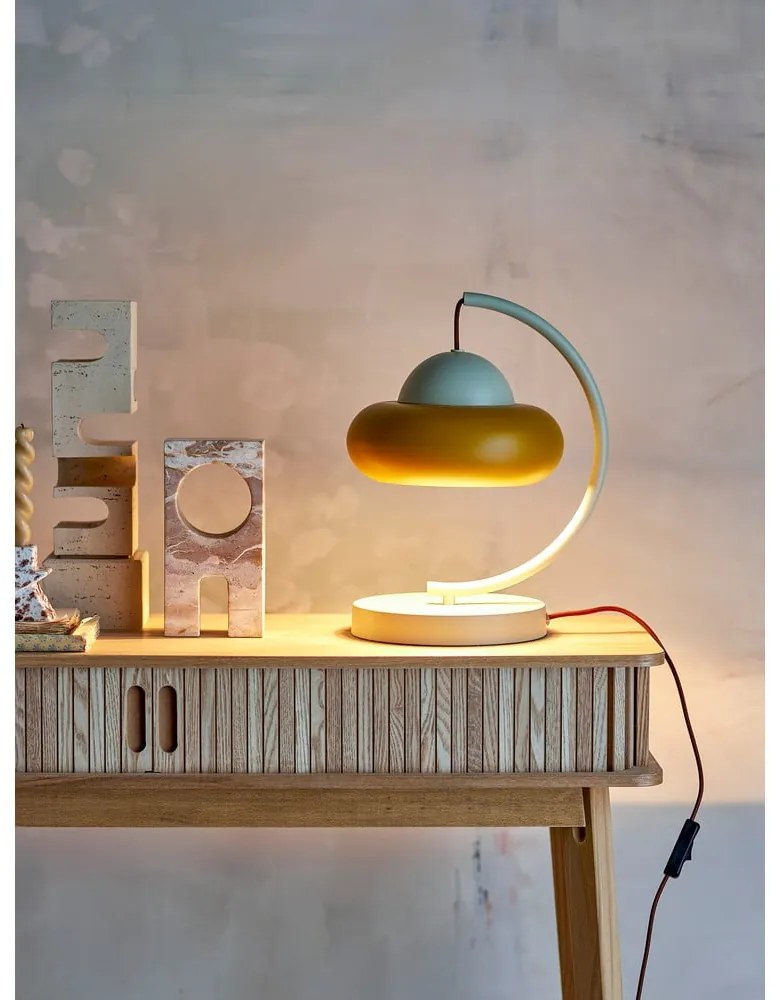 Okrovožltá/krémová stolová lampa (výška 34,5 cm) Bubble – Bloomingville