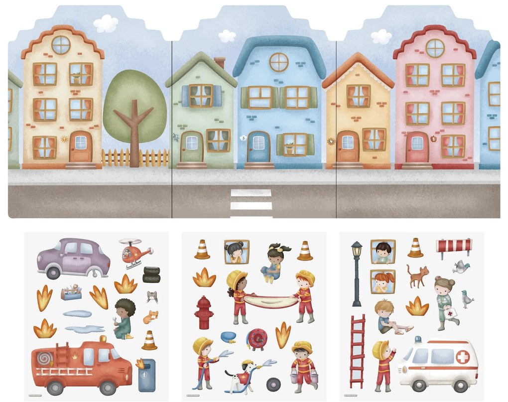 Knižka so samolepkami Hasičská stanica Jim