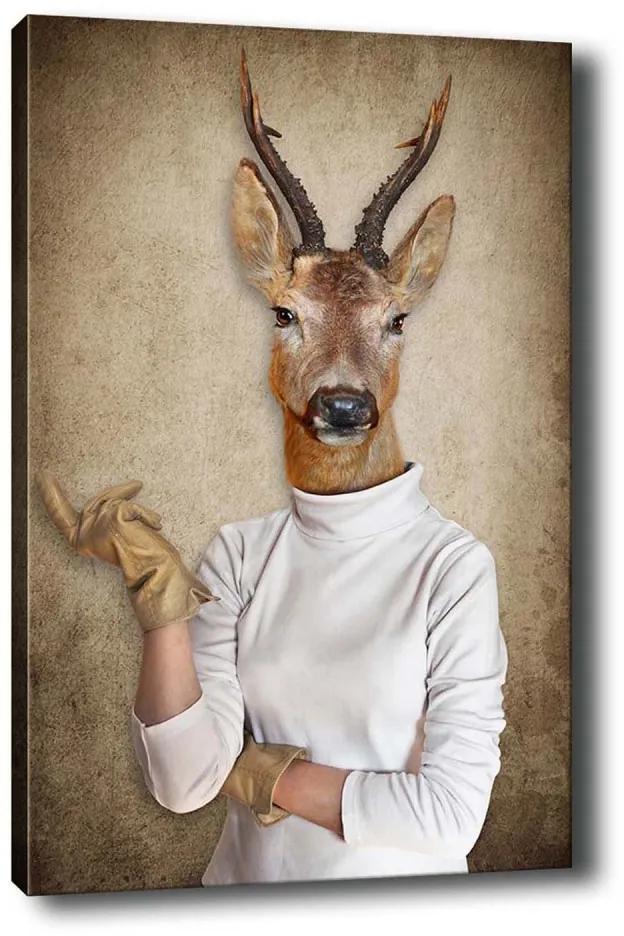 Obraz na plátne Deer portrait 50x70 cm