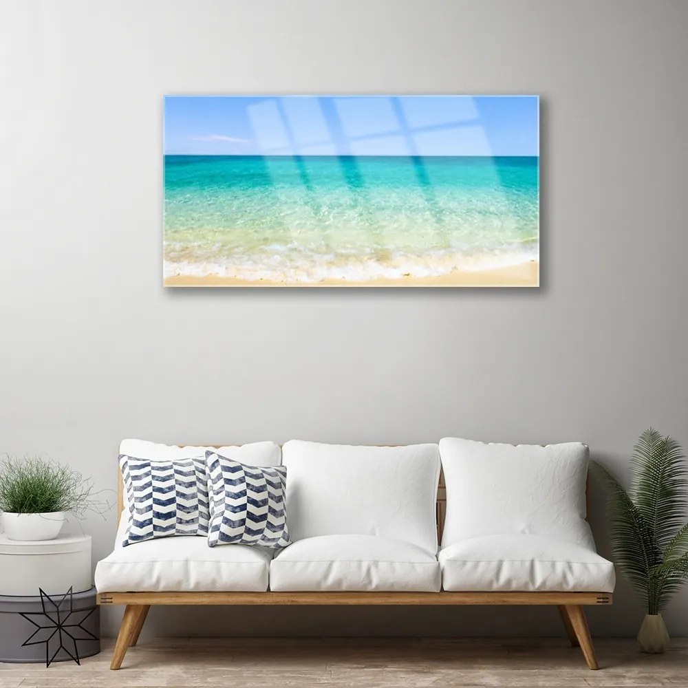 Obraz na skle More príroda 100x50 cm