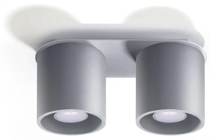 Stropné svietidlo Orbis, 2x sivé kovové tienidlo