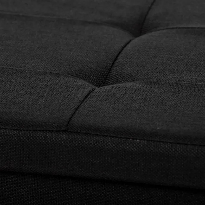 Autronic BONTEC Taburet s úložným priestorom, čierna, látka, TAB-462 BK2 Farba: Šedá