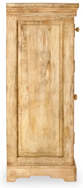 furniture-nabytek.cz - Masivní komoda z mangového dřeva, lakovaná, přírodní barva – 75×46×114 cm